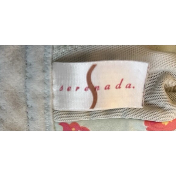 SERENADA 46C AQUA PINK FLORAL WIREFREE FULL COV SEAMLESS BRA - Picture 3 of 4